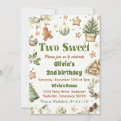 Kerstkoekje Twee zoete 2e verjaardag Kaart (Voorkant)