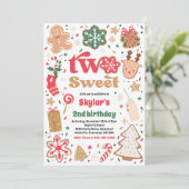 Kerstkoekje Twee zoete 2e verjaardag Kaart (Staand voorkant)