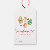 Kerstkoekje vakantie gunst cadeau label cadeaulabel (Voorkant)