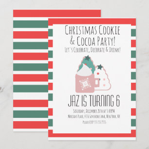 Kerstkoekje Versieren Cacaobakken Kaart