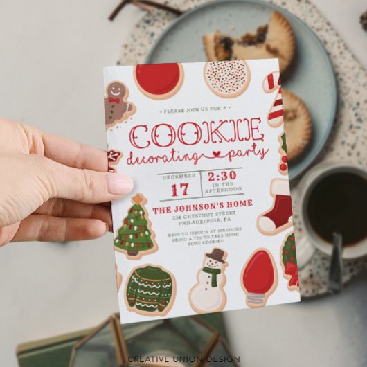 Kerstkoekje versieren feestdag verjaardag programmakaart