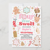 Kerstkoekje vier ooit lief verjaardagsfeestje kaart (Voorkant)