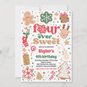 Kerstkoekje vier ooit lief verjaardagsfeestje kaart (Voorkant)