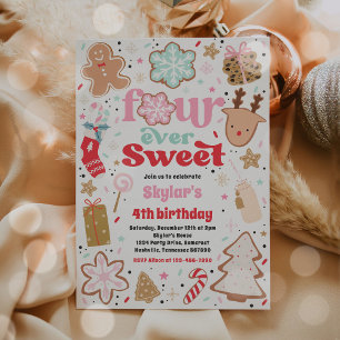 Kerstkoekje vier ooit lief verjaardagsfeestje kaart