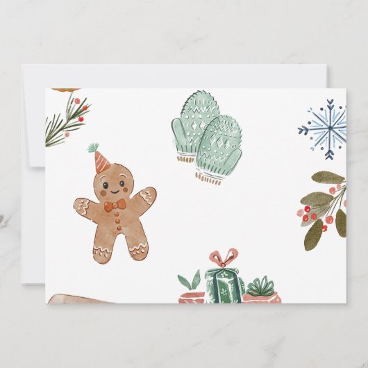 Kerstkoekje Winter Onederland Verjaardag Foto Kaart (Achterkant)