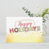 Kerstkoekje woorden voedsel cadeau vakantie kaart (Staand voorkant)