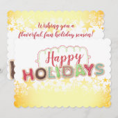 Kerstkoekje woorden voedsel cadeau vakantie kaart (Voorkant / Achterkant)