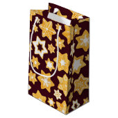 Kerstkoekje Wreath met de achtergrond van Bourgogn Klein Cadeauzakje (Achterkant Gekanteld)