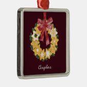 Kerstkoekje Wreath met de achtergrond van Bourgogn Metalen Ornament (Rechts)