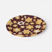 Kerstkoekje Wreath met de achtergrond van Bourgogn Papieren Bordje (Gekanteld)