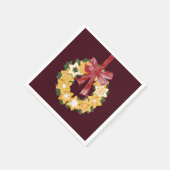 Kerstkoekje Wreath met de achtergrond van Bourgogn Servet (Hoek)