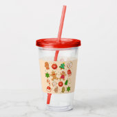 Kerstkoekjes Acryl Drinkbeker (Achterkant)