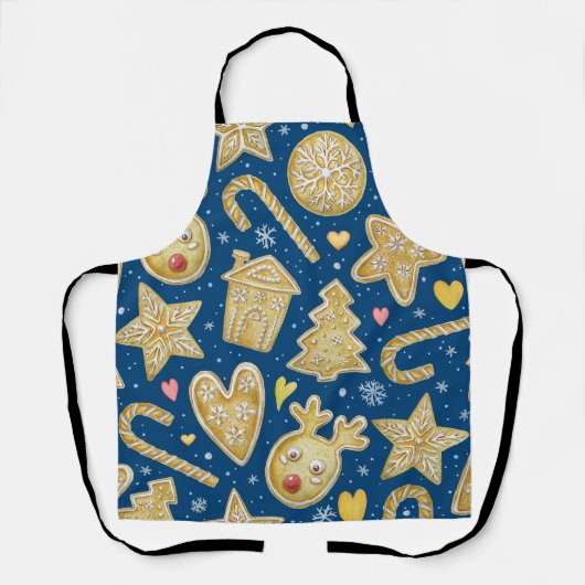 Kerstkoekjes All-Over Print Apron Schort (Voorkant)