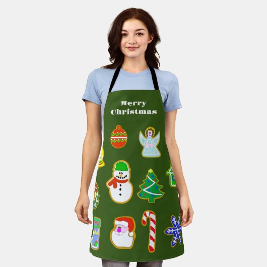 Kerstkoekjes Apron Schort (Gedragen)