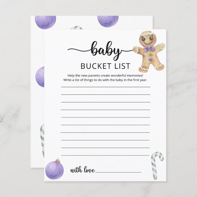 kerstkoekjes | Baby emmer-lijstspel (Voorkant / Achterkant)