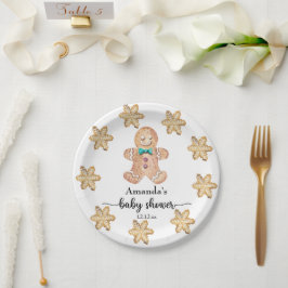 Kerstkoekjes baby shower papieren bordje