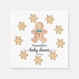 Kerstkoekjes baby shower servet