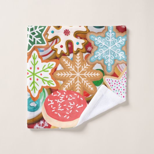 Kerstkoekjes Bad Handdoek (Wasdoekje)