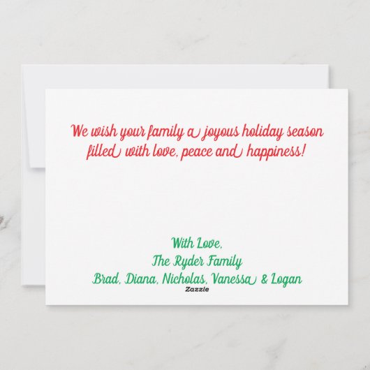 Kerstkoekjes Baking Spirits Bright Feestdagenkaart (Achterkant)