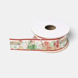 Kerstkoekjes & Baking Theme Ribbon Grosgrain Lint