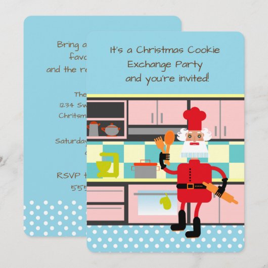 Kerstkoekjes bakken kaart (Voorkant / Achterkant)