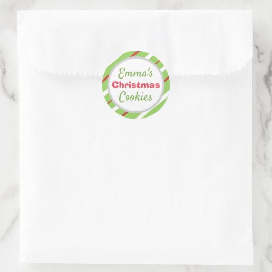 kerstkoekjes bakken ronde sticker (Tas)