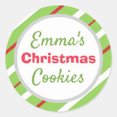 kerstkoekjes bakken ronde sticker (Voorkant)