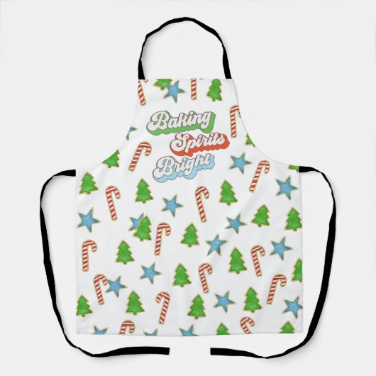 Kerstkoekjes bakken spiritas helder schort (Voorkant)