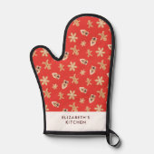 Kerstkoekjes Bakken Vakantie Custom Feestelijk Ovenwant (Voorkant)