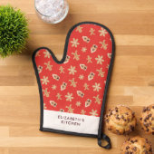 Kerstkoekjes Bakken Vakantie Custom Feestelijk Ovenwant (Top down)