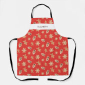 Kerstkoekjes Bakken Vakantie Custom Feestelijk Schort (Voorkant)