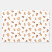 Kerstkoekjes bakken vakantie Schattige feestelijk Inpakpapier Vel (Voorkant 3)