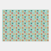 Kerstkoekjes bakken vakantie Schattige feestelijk Inpakpapier Vel (Voorkant 2)