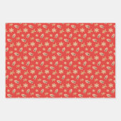 Kerstkoekjes bakken vakantie Schattige feestelijk Inpakpapier Vel (Voorkant)