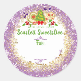 kerstkoekjes bakkerij bakkerij van cl ronde sticker