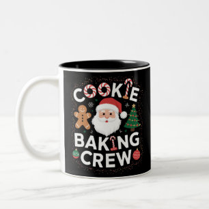 Kerstkoekjes Bakploeg Familie Kerstmis Tweekleurige Koffiemok