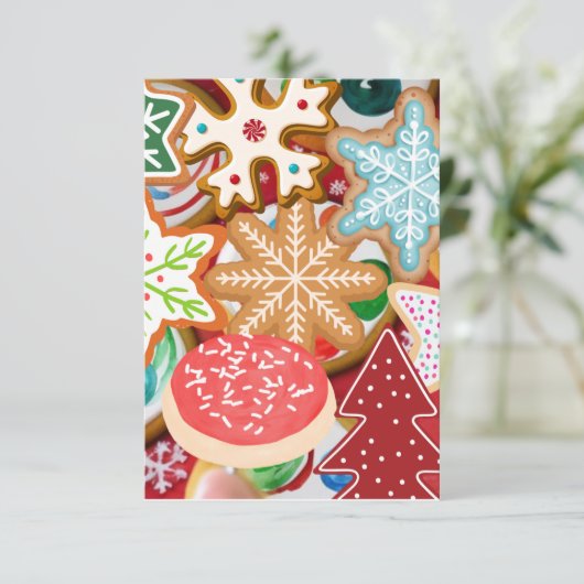 Kerstkoekjes Bedankkaart (Staand voorkant)