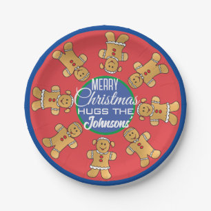 kerstkoekjes blauw papieren bordje