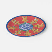 kerstkoekjes blauw papieren bordje (Gekanteld)