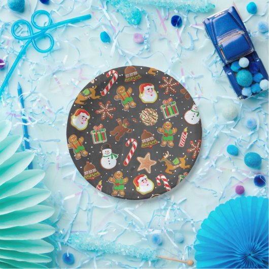 Kerstkoekjes Bord sneeuwpapier (Feest)