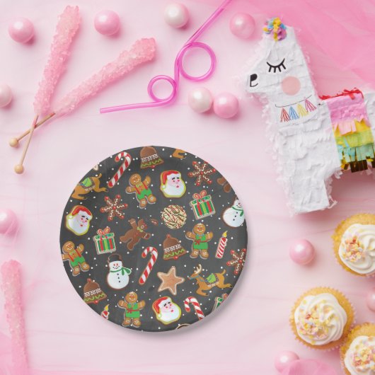 Kerstkoekjes Bord sneeuwpapier (Feest)