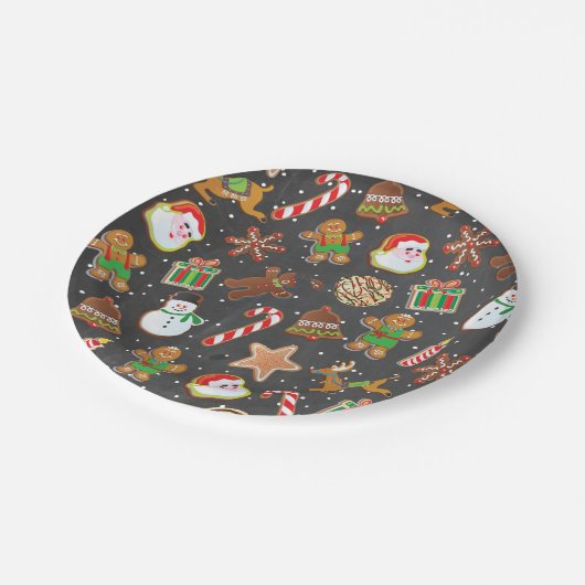 Kerstkoekjes Bord sneeuwpapier (Gekanteld)