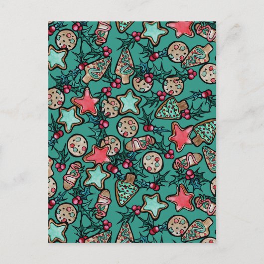Kerstkoekjes Briefkaart (Voorkant)