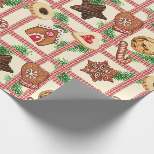  kerstkoekjes cadeaupapier (Hoek)