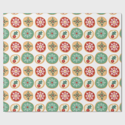 Kerstkoekjes Cadeaupapier (Vlak)