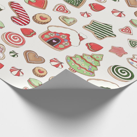 Kerstkoekjes Cadeaupapier (Hoek)