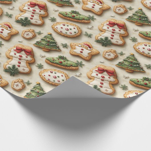 Kerstkoekjes Cadeaupapier (Hoek)