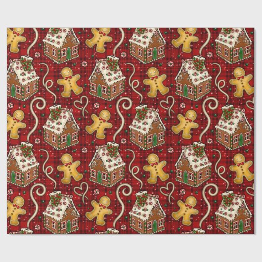 Kerstkoekjes Cadeaupapier (Vlak)