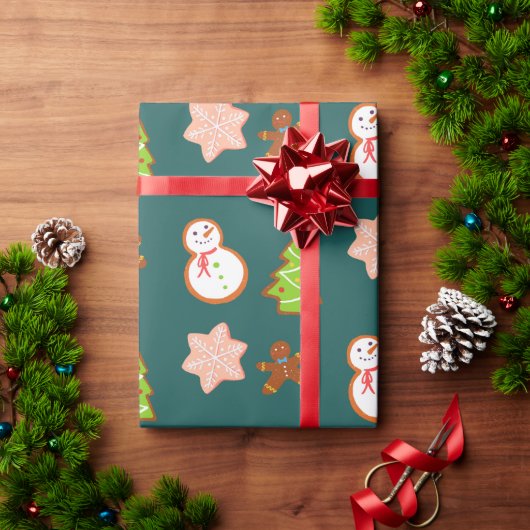 kerstkoekjes cadeaupapier (Feestdagen Geschenken)