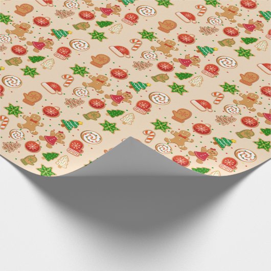 Kerstkoekjes Cadeaupapier (Hoek)